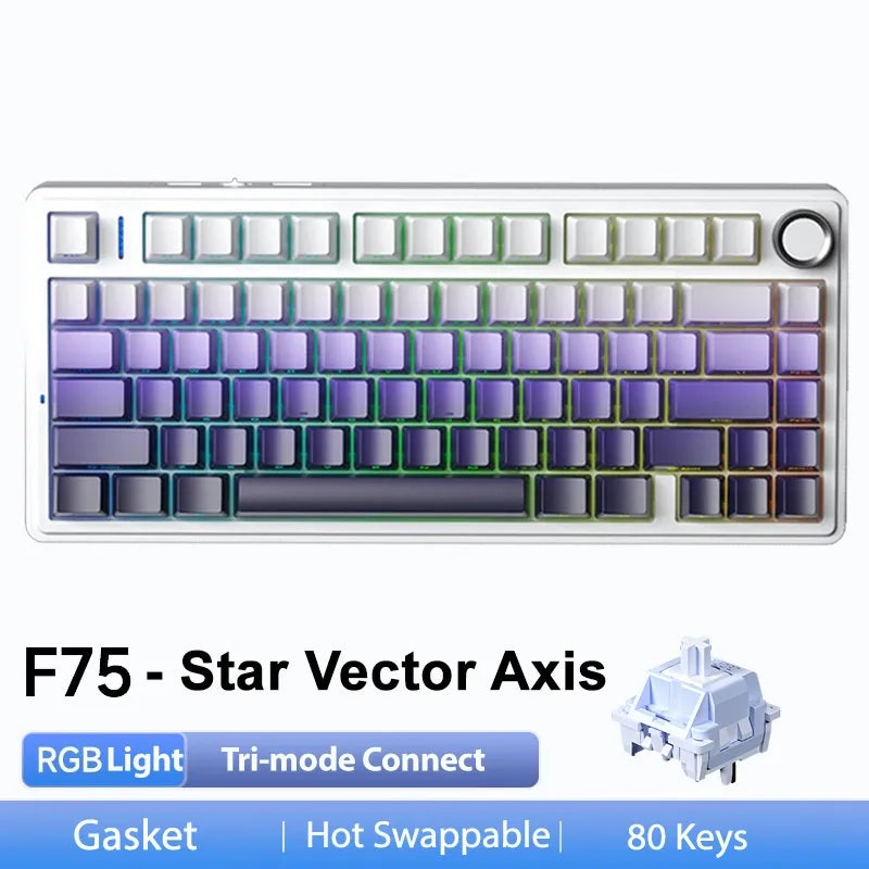 Wireless Mechanical Keyboard - 3-Mode Bluetooth & 2.4GHz