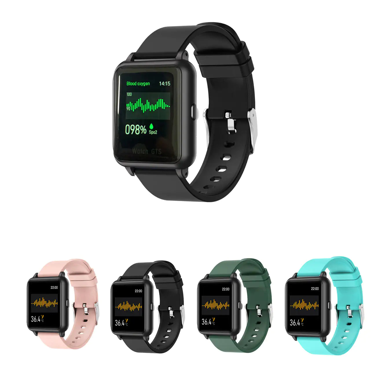 OXITEMP Smart Watch - Live Oximeter, Thermometer & Pulse Monitor with Activity Tracker