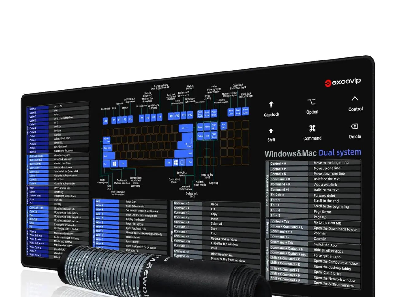 Non-Slip Mouse Pad - Rubber Base with Smooth Tracking Surface