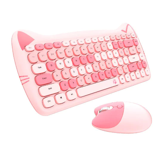 Wireless Keyboard and Mouse Combo - 2.4GHz Ergonomic Set