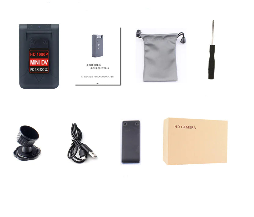 Night Vision Action Camera - HD Sports Mini Recorder