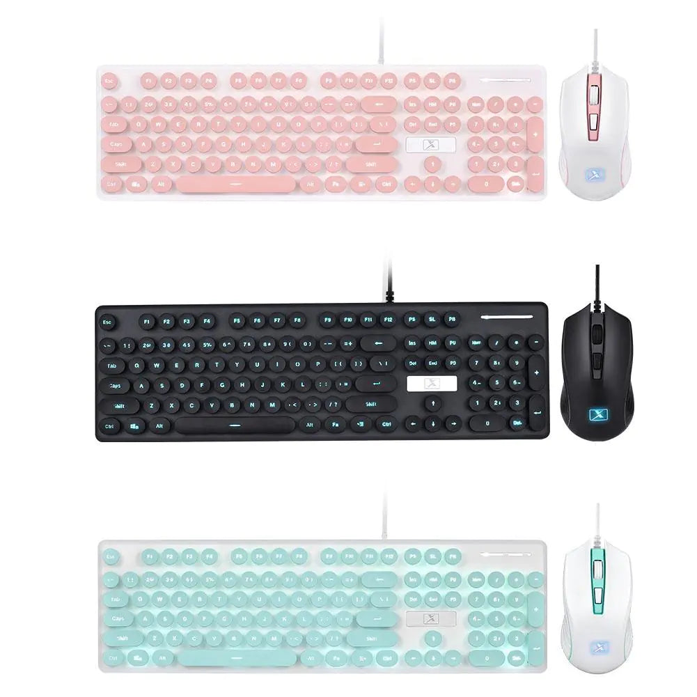 RGB Gaming Keyboard and Mouse Set - Backlit Mechanical Feel