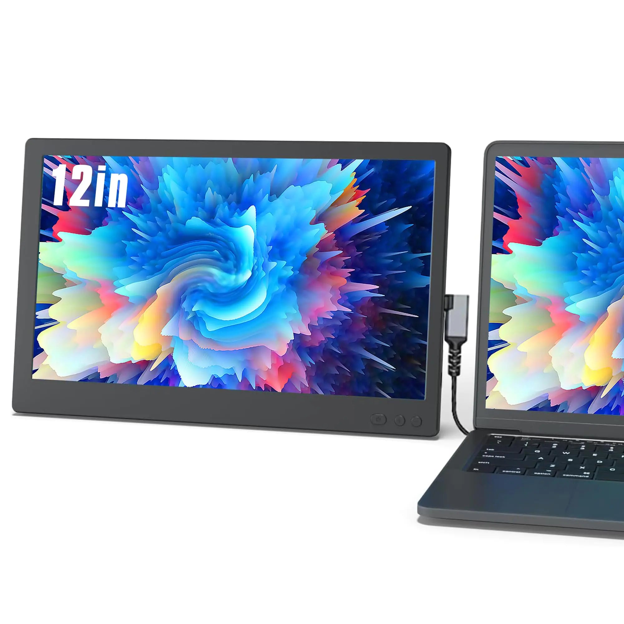 Portable Monitor 12" FHD - USB-C HDMI Laptop Screen Extender