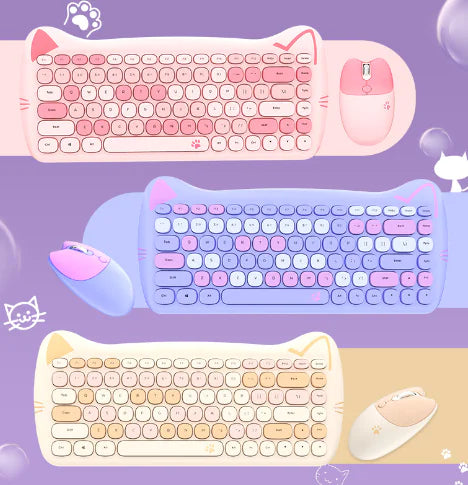 Wireless Keyboard and Mouse Combo - 2.4GHz Ergonomic Set