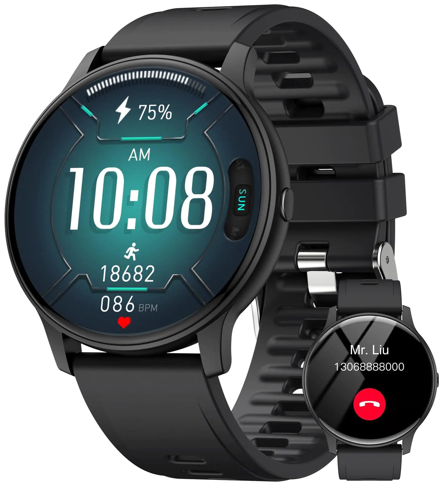 Smart Watch 1.3" - 150+ DIY Watch Faces Blood Pressure Monitor IP68