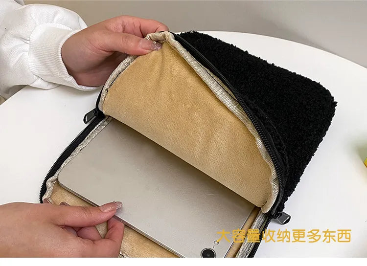 Plush Tablet Sleeve - Soft Protective Case for iPad & Laptops