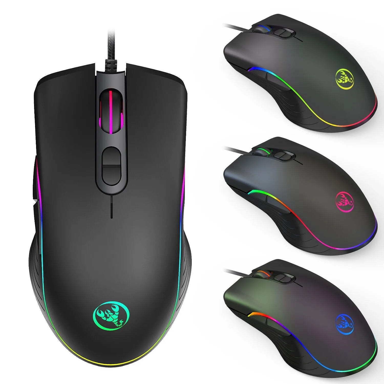 RGB Wired Gaming Mouse - Glowing LED with High Precision