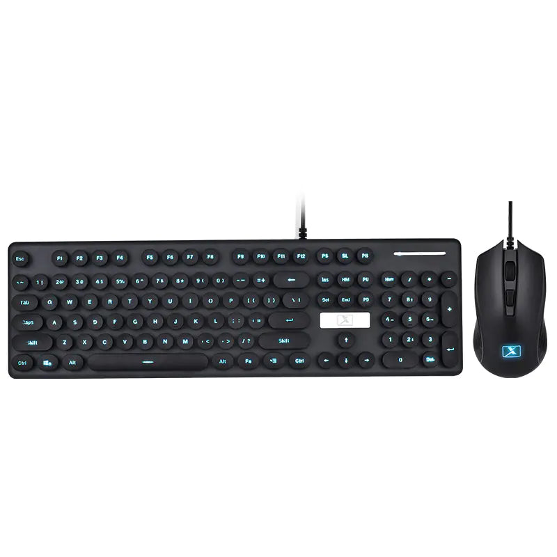 RGB Gaming Keyboard and Mouse Set - Backlit Mechanical Feel
