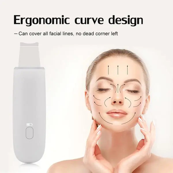 Ultrasonic Skin Scrubber - Facial Exfoliator & Deep Cleansing Device