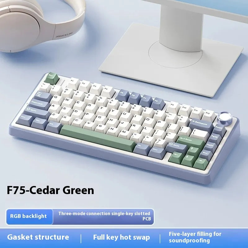 Wireless Mechanical Keyboard - 3-Mode Bluetooth & 2.4GHz