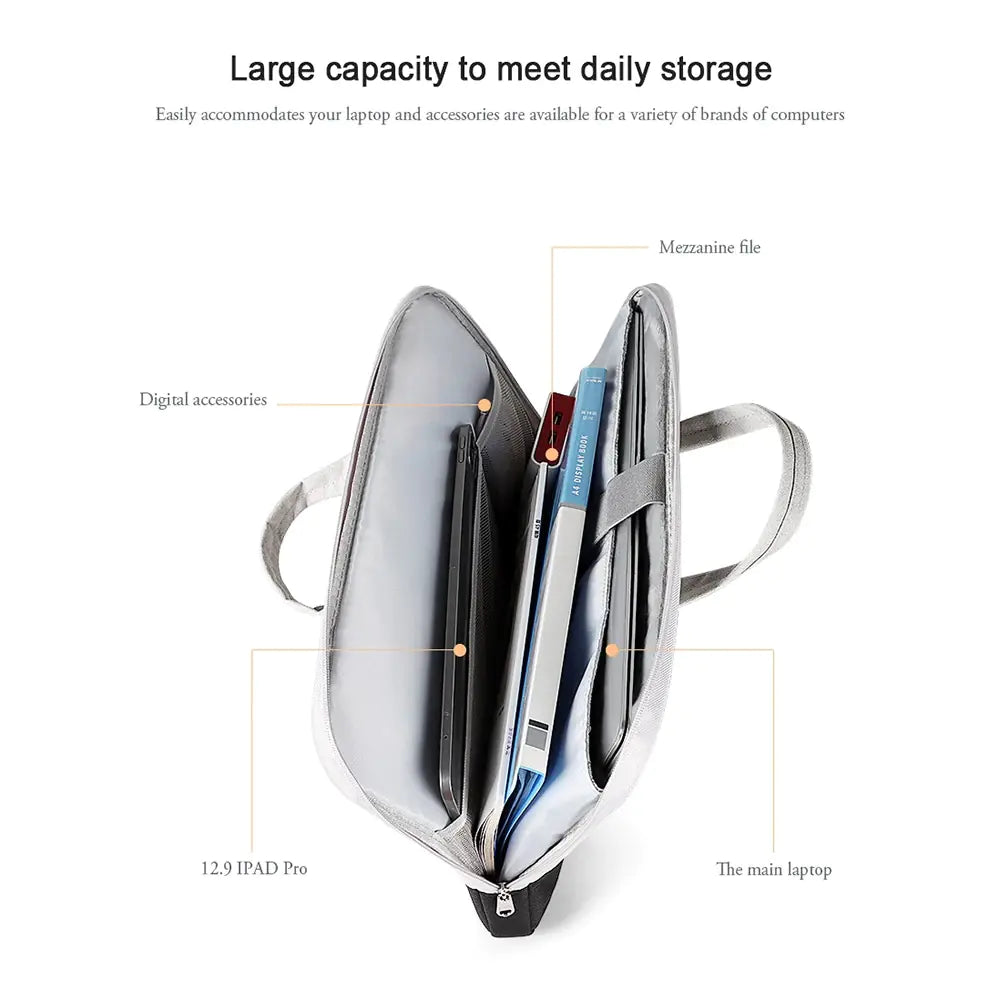 Waterproof Laptop Handbag - Stylish Tote with Rain Protection