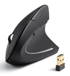 Wireless Vertical Gaming Mouse - Ergonomic with Adjustable DPI