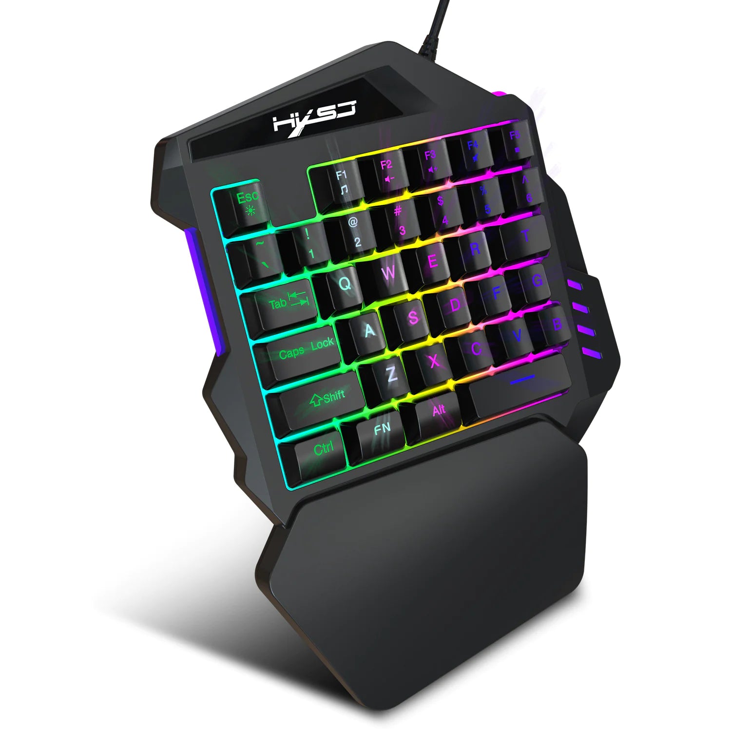 One-Handed Gaming Keyboard - RGB Mechanical Keypad with Mouse