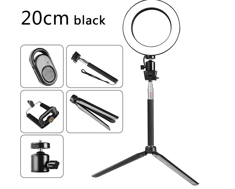 Selfie Ring Light with LED for Mobile Photography Set