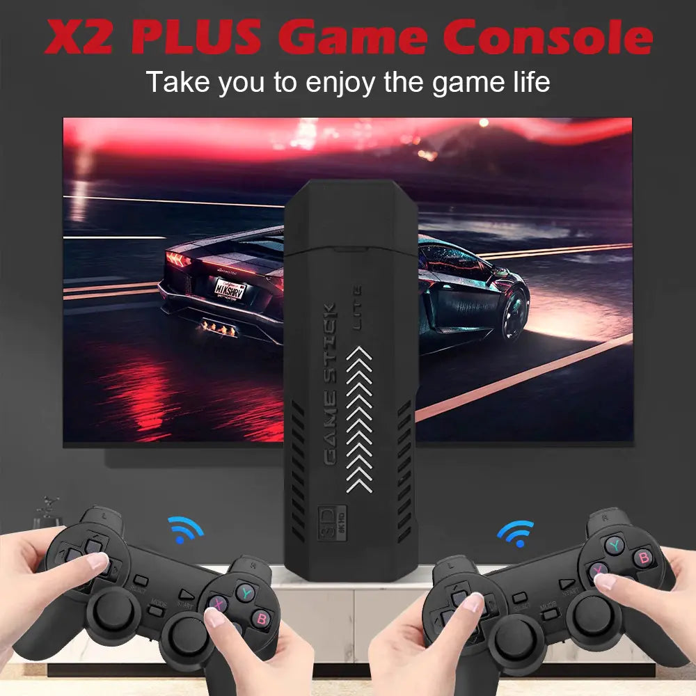 X2 PLUS Retro Game Console with 3D Game Stick