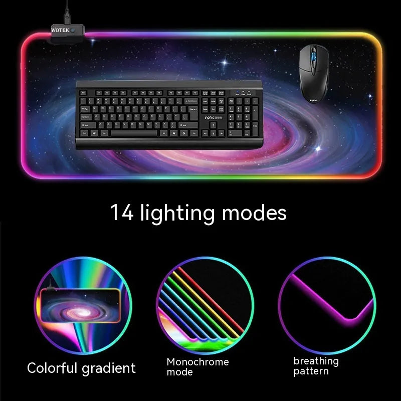 RGB Gaming Mouse Pad - XXL Extended with LED Lighting