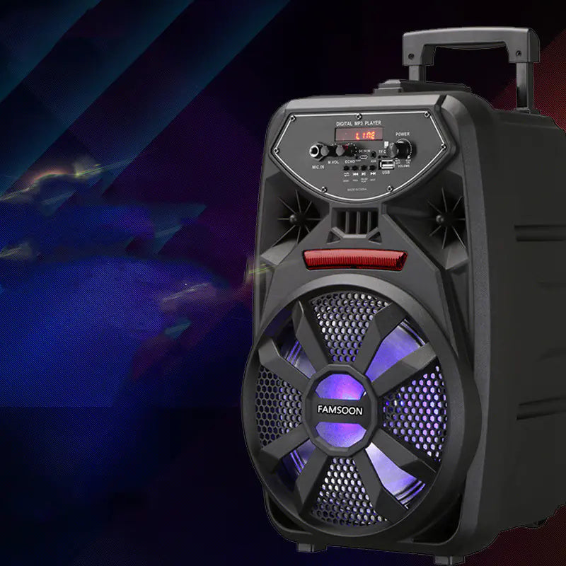 Outdoor Bluetooth Speaker - 8-Inch Portable with Powerful Bass