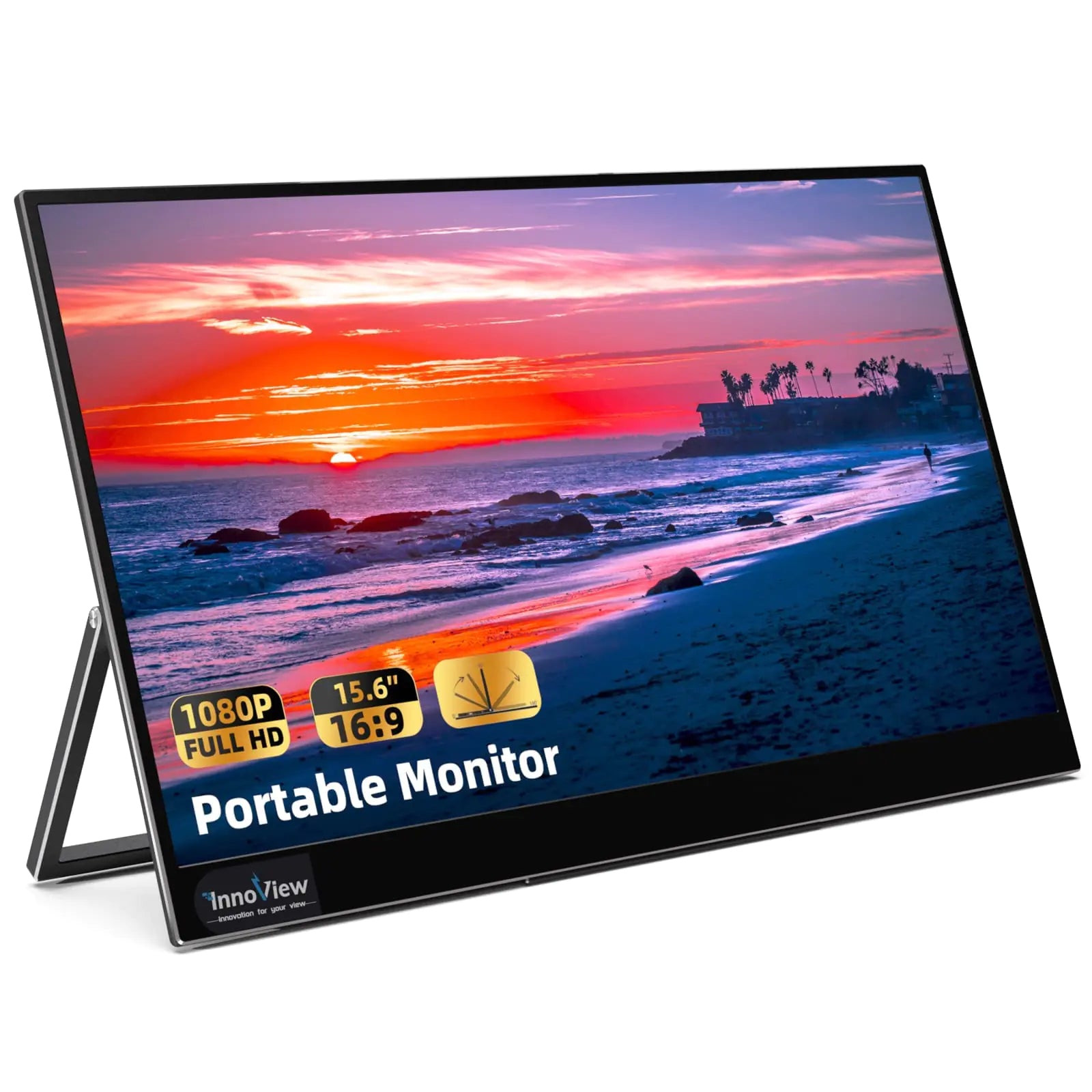 Portable Monitor 15.6" FHD - IPS Eye Care with Dual Speakers