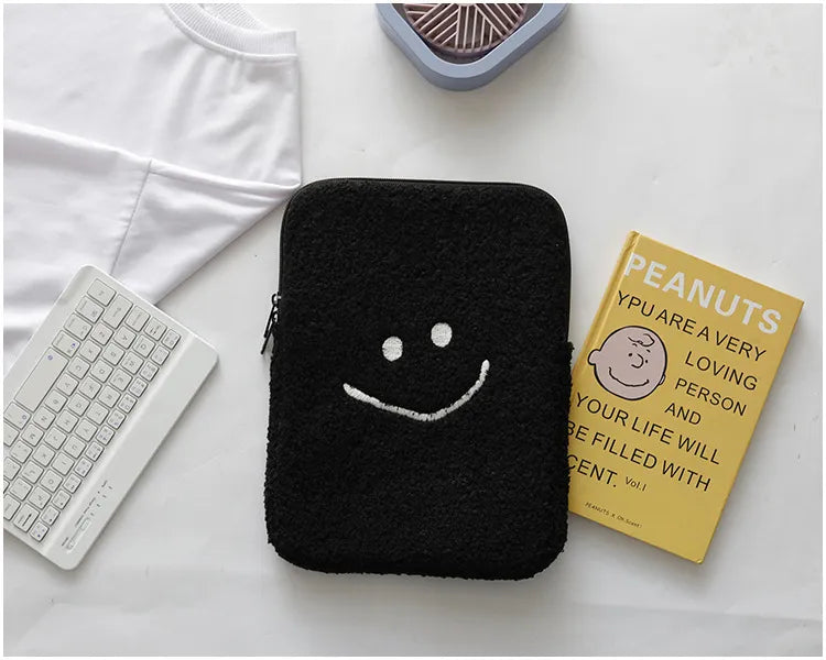 Plush Tablet Sleeve - Soft Protective Case for iPad & Laptops