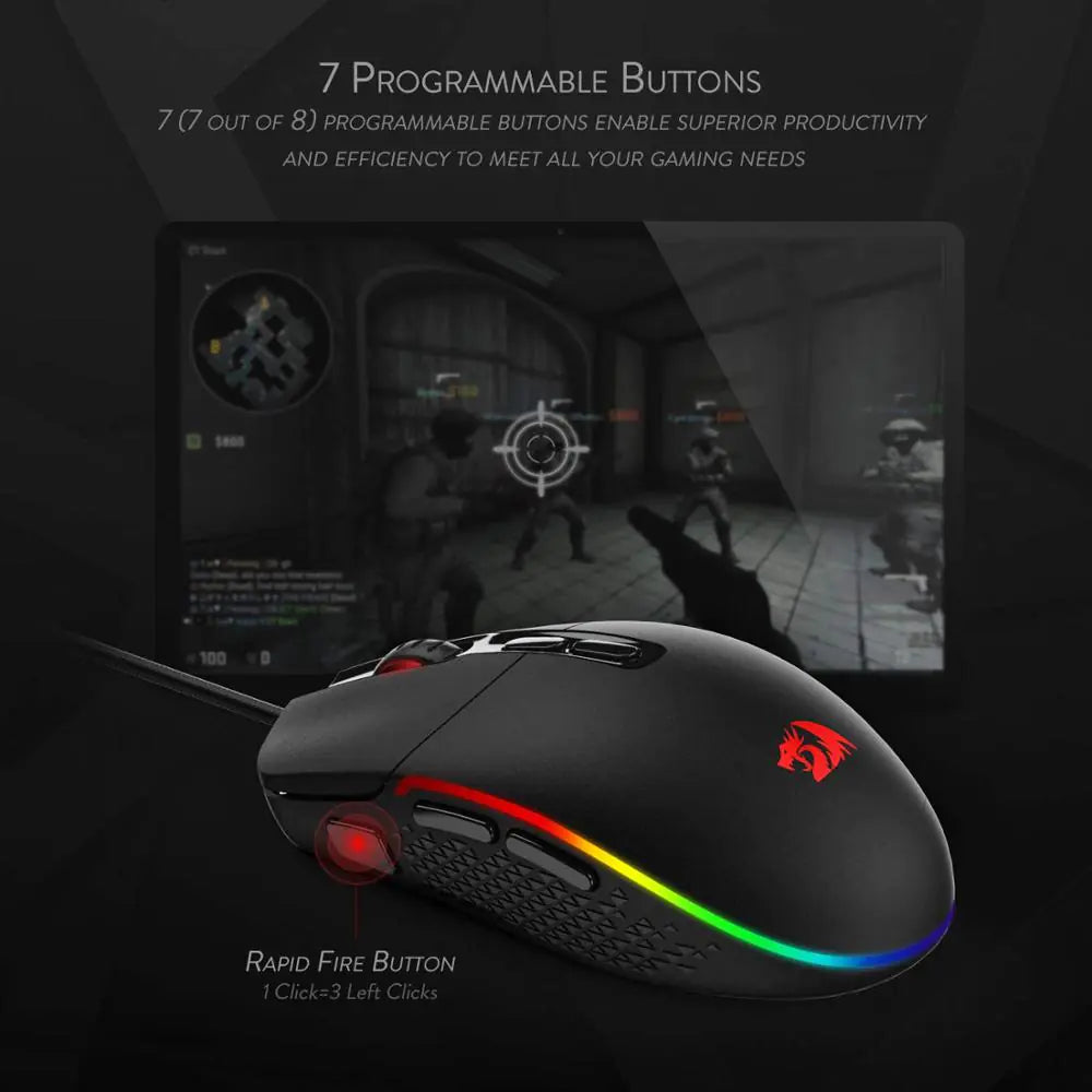 Spider-Man Gaming Mouse - RGB LED Wired Gaming Mouse