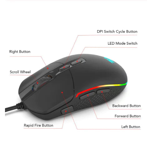Spider-Man Gaming Mouse - RGB LED Wired Gaming Mouse