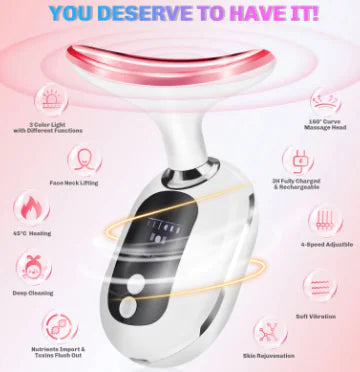 Neck Firming Device - Vibration & Heat Therapy for Neck & Décolleté