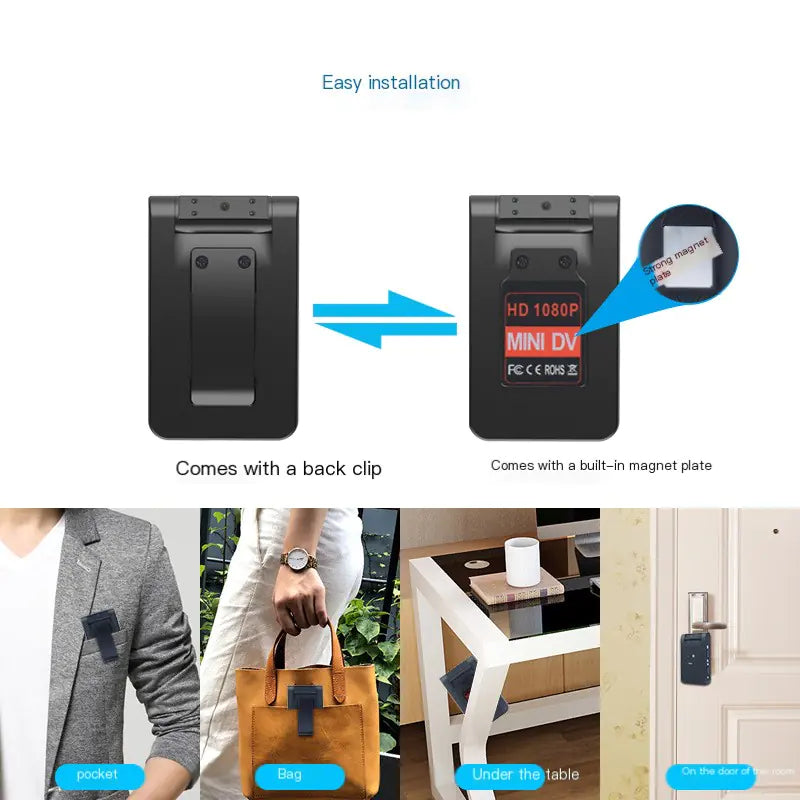 Night Vision Action Camera - HD Sports Mini Recorder