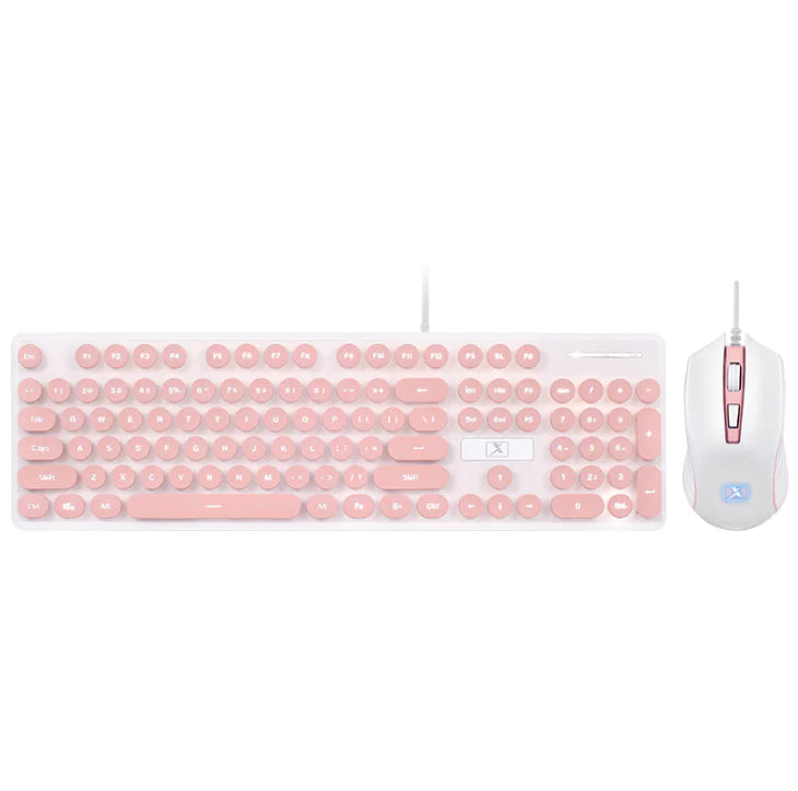 RGB Gaming Keyboard and Mouse Set - Backlit Mechanical Feel