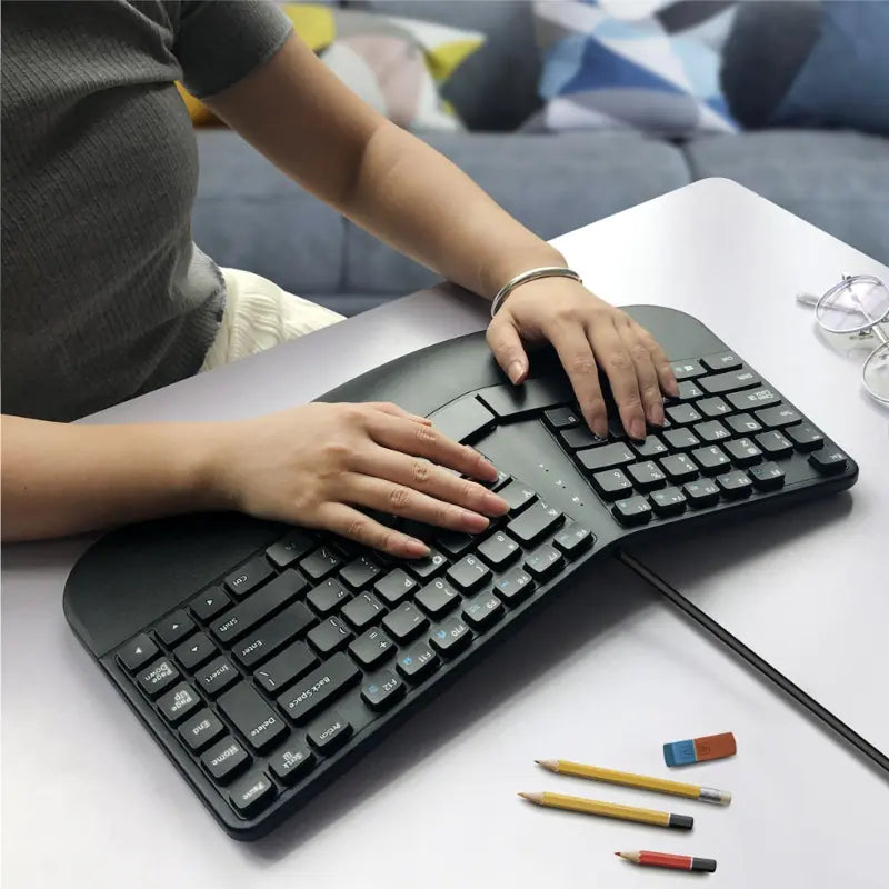 Ergonomic Split Keyboard - Wired Design for Comfort