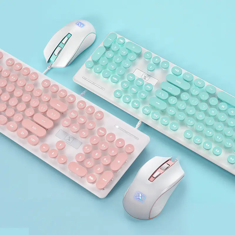 RGB Gaming Keyboard and Mouse Set - Backlit Mechanical Feel
