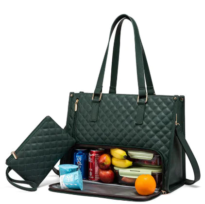 Insulated Lunch & Laptop Bag - 2-in-1 Combo with Cooler