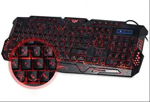 LED Backlit Gaming Keyboard - Rainbow Lighting Effects