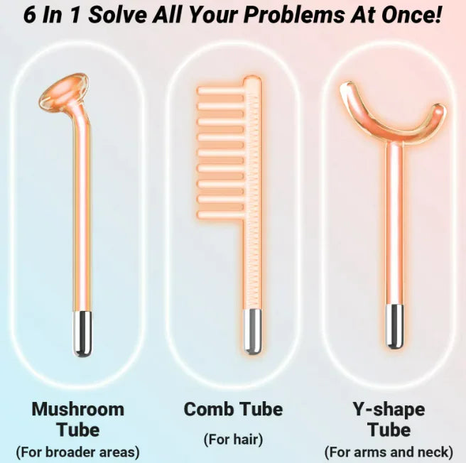 High Frequency Skin Therapy Wand - Professional Beauty Tool