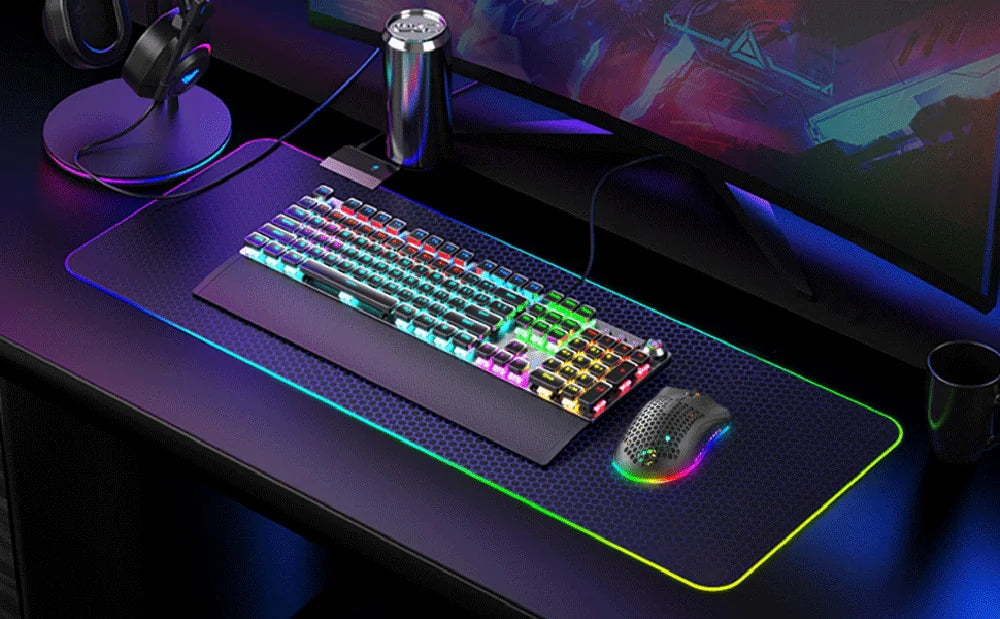 Wireless RGB Gaming Mouse - Rechargeable with 7-Color LED
