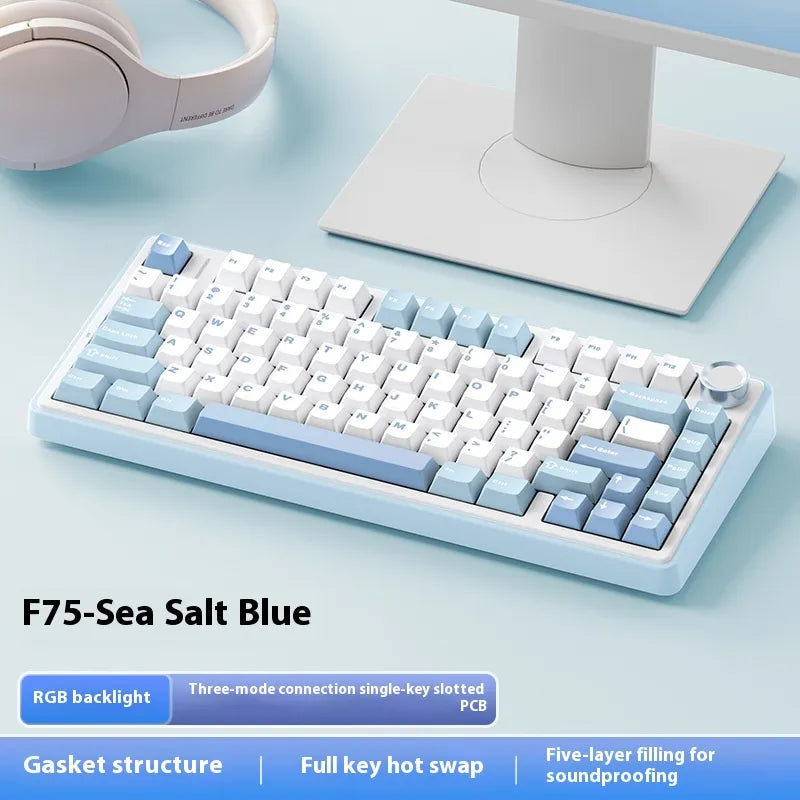 Wireless Mechanical Keyboard - 3-Mode Bluetooth & 2.4GHz