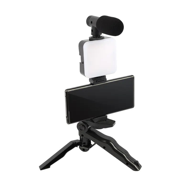 Desktop Ring Light with Microphone - LED Beauty Light for Streaming