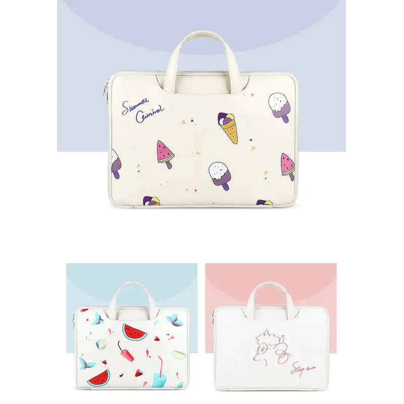 Cute Laptop Bag - Cartoon Fruit Design for Students