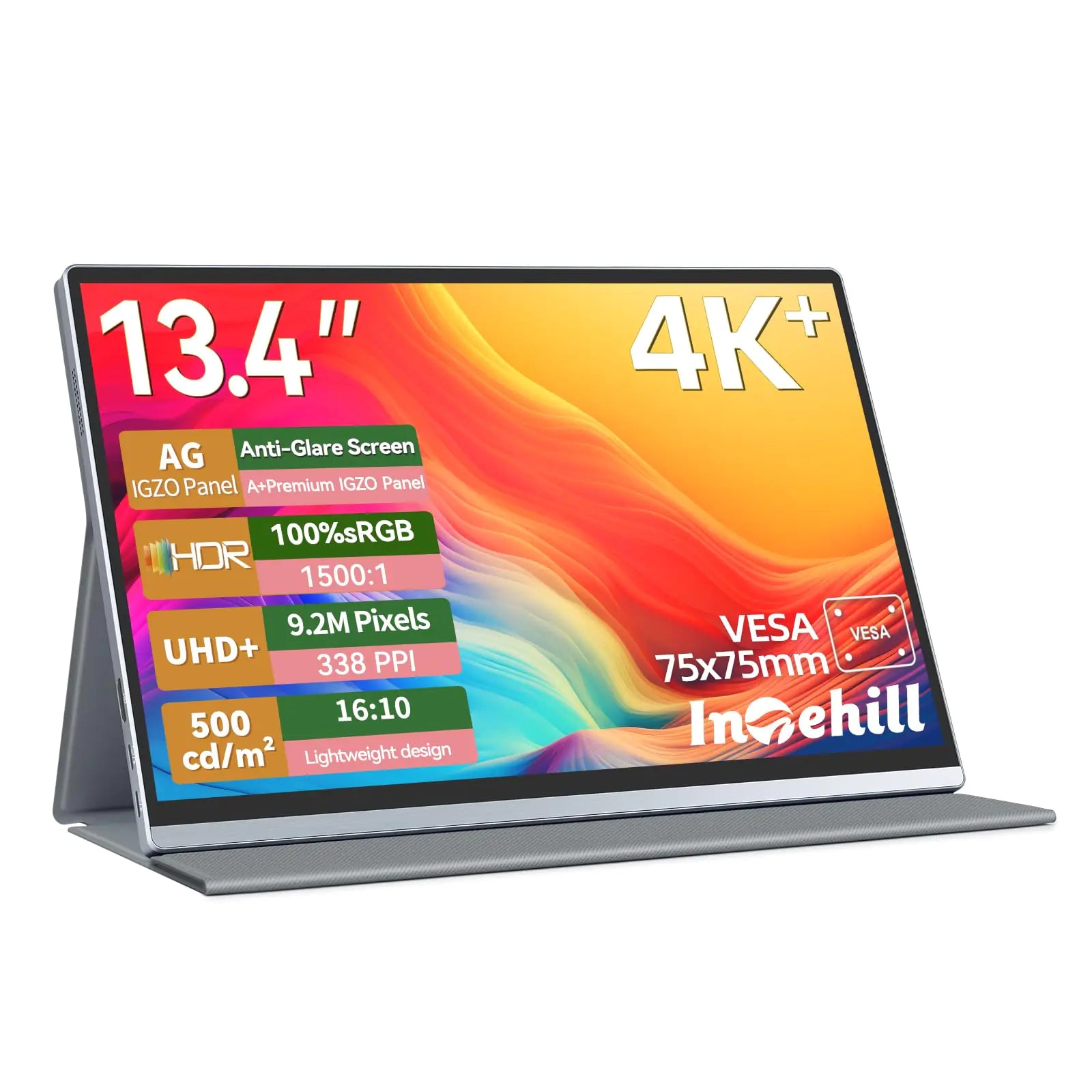 4K Portable Monitor 13.4" - 3840x2400 IGZO Anti-Glare Display