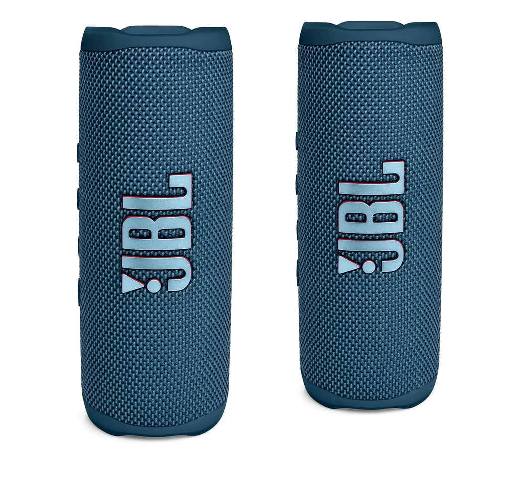 JBL Flip 6 Waterproof Bluetooth Speaker - Pair Bundle | IP67 Rated | Blue