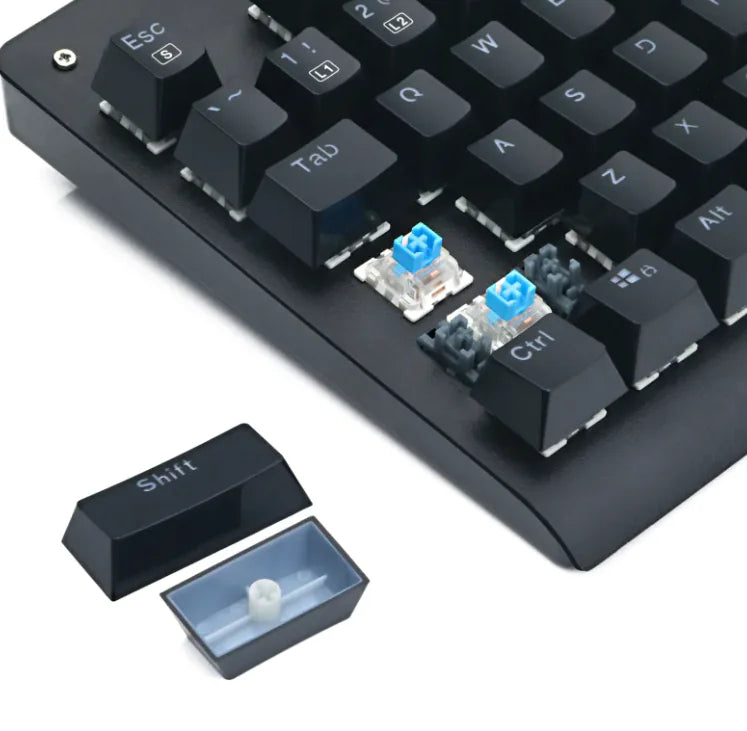 87-Key Mechanical Keyboard - Wired TKL with RGB Backlight