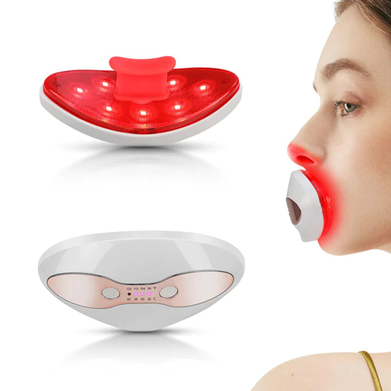 Heated Lip Plumper Device - LED Light Therapy for Fuller Lips