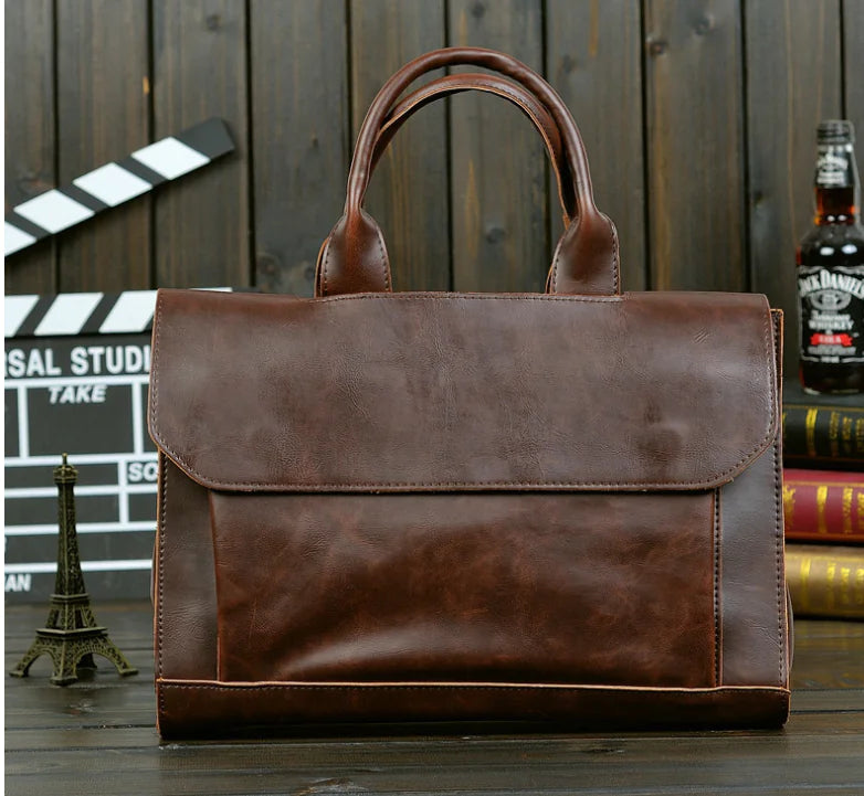 Crossbody Laptop Briefcase - Convertible Shoulder Bag
