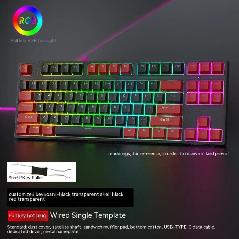 Hot-Swappable Gaming Keyboard - Customizable Mechanical Switches