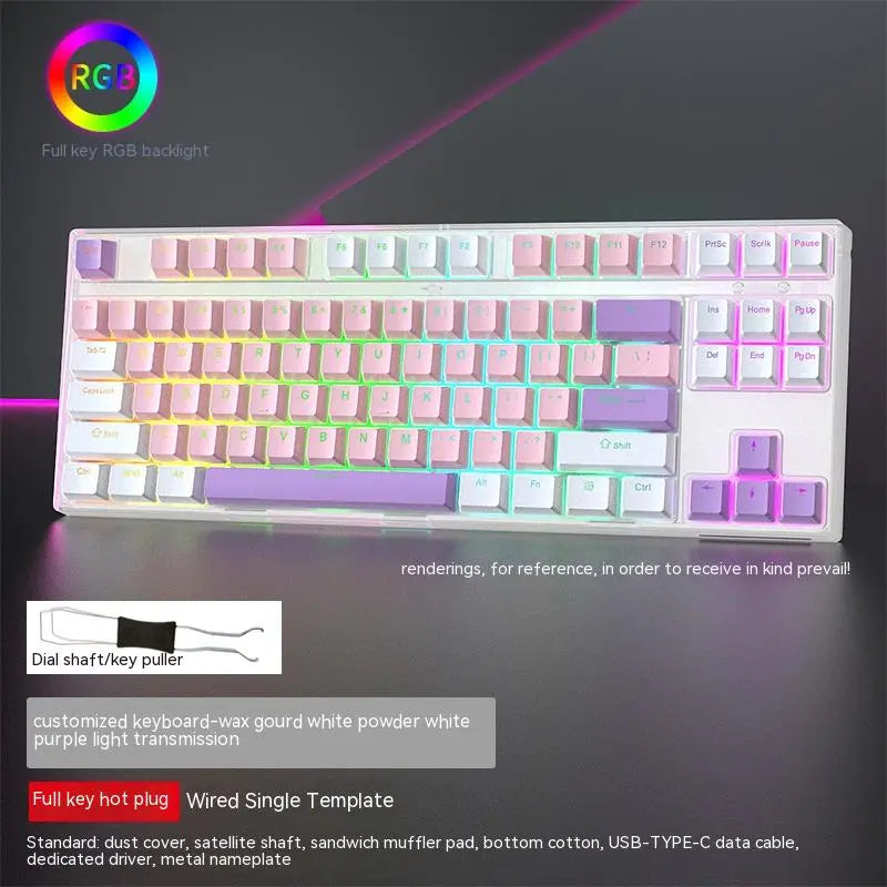 Hot-Swappable Gaming Keyboard - Customizable Mechanical Switches