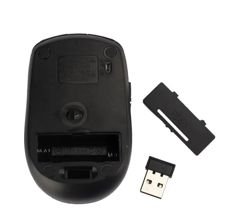 Wireless Optical Mouse - 2.4GHz USB with Auto Sleep Mode