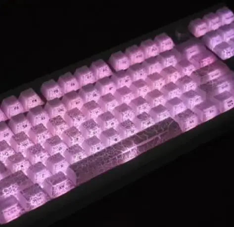 Ice Crack Keycaps - Premium PBT Keycap Set for Mechanical Keyboards