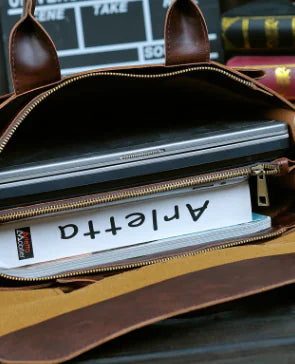 Crossbody Laptop Briefcase - Convertible Shoulder Bag