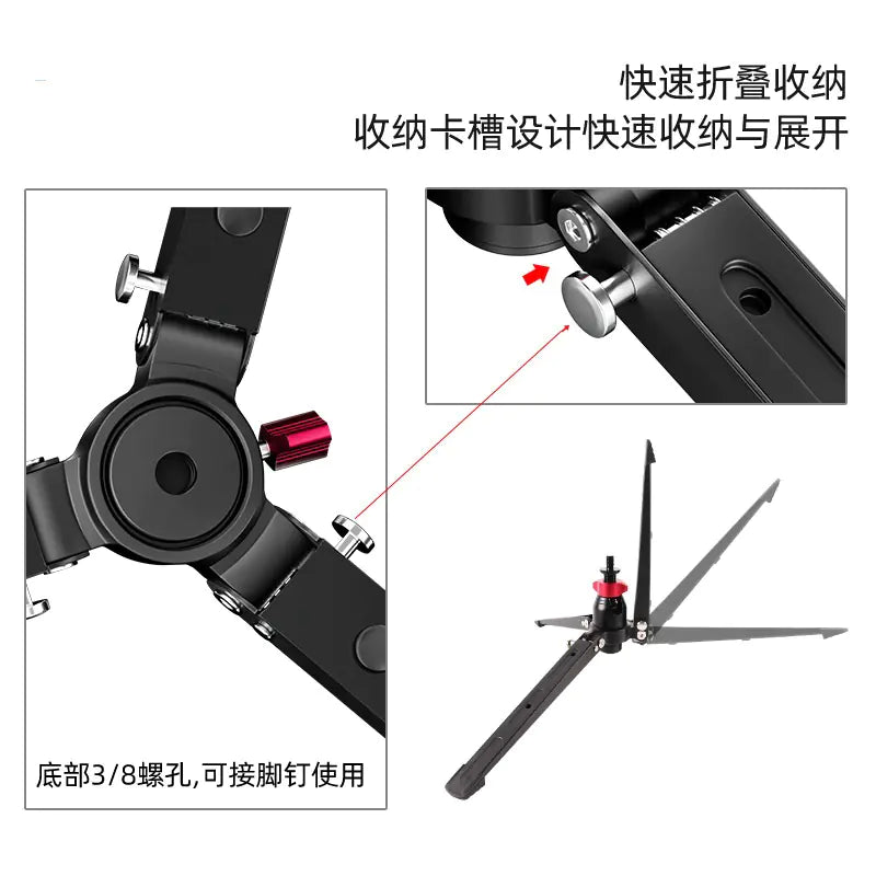 Aluminum Mini Tripod - Lightweight Stand for Phones & Cameras