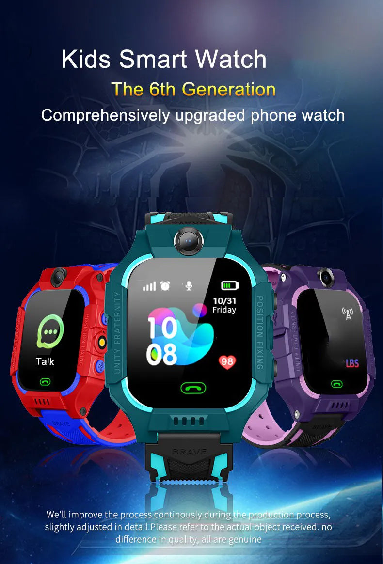 Kids Smart Watch with GPS Tracker - Waterproof Safety Watch for Children