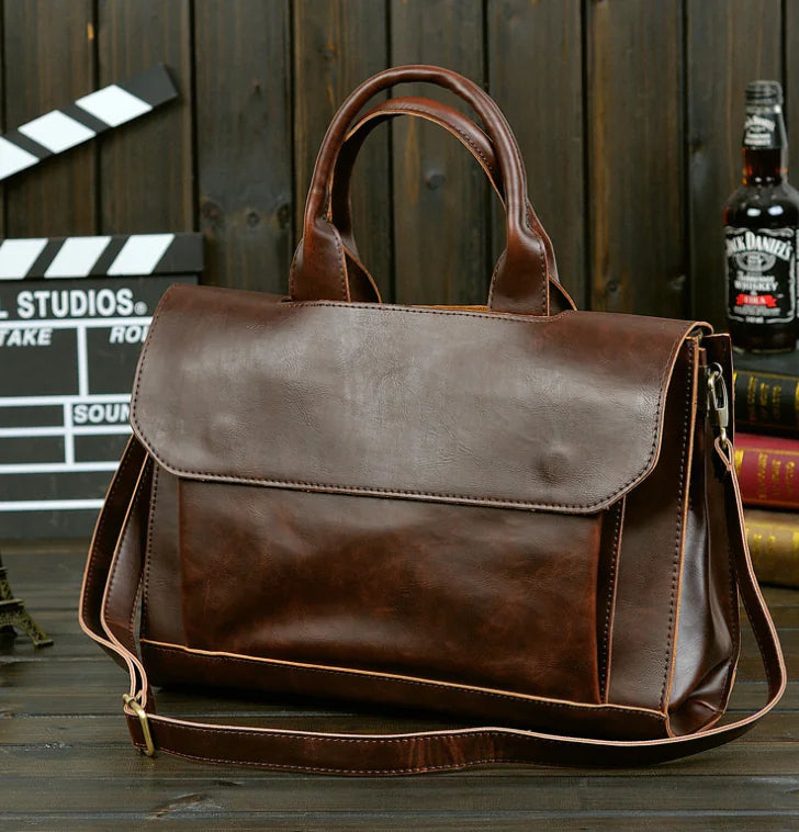 Crossbody Laptop Briefcase - Convertible Shoulder Bag